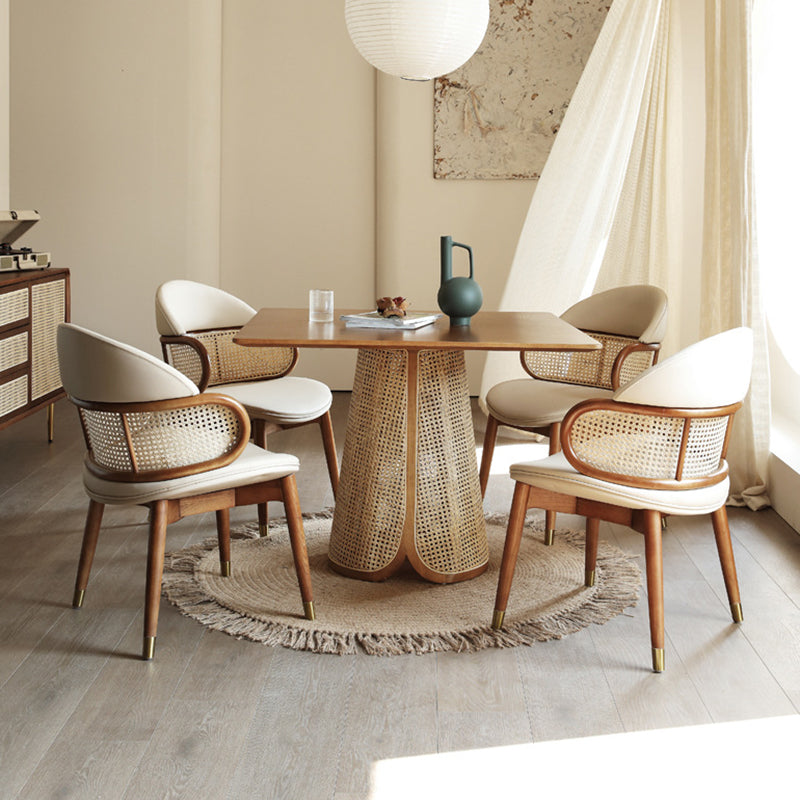 Scandinavian Microfiber Leather Ash Dining Chair