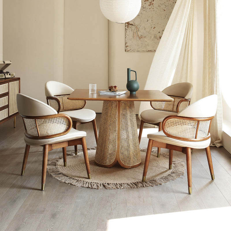 Scandinavian Microfiber Leather Ash Dining Chair