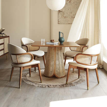 Scandinavian Microfiber Leather Ash Dining Chair
