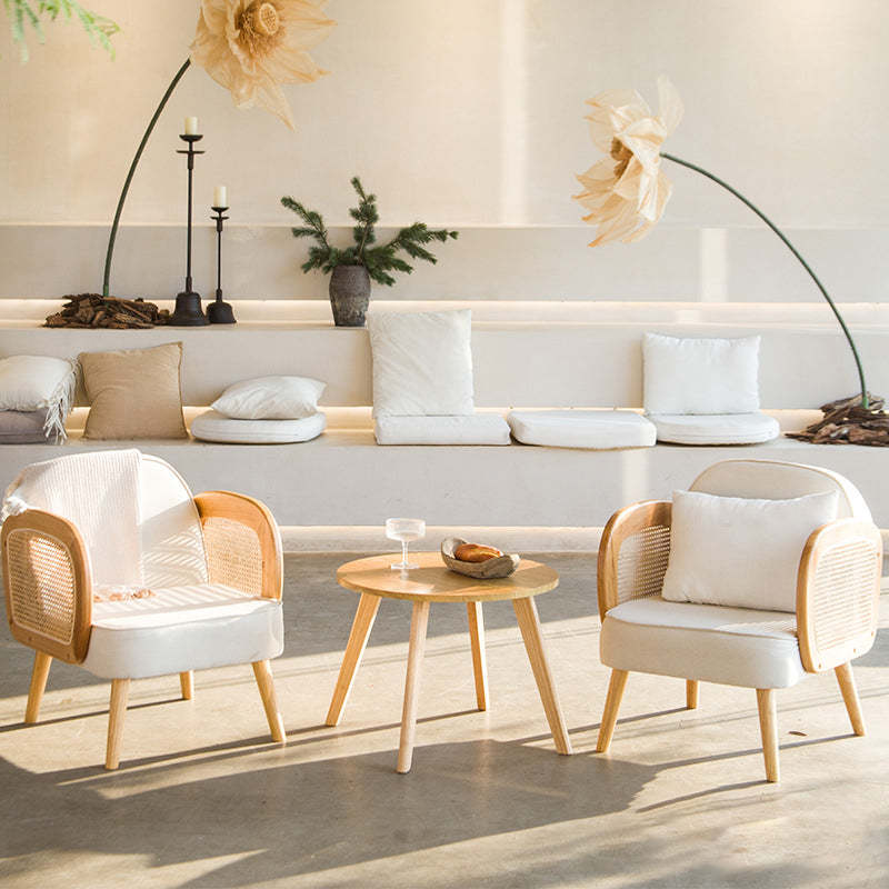 Minimalist Tech Fabric Half-Round Accent Chair