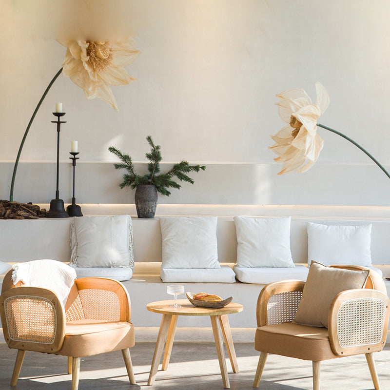 Minimalist Tech Fabric Half-Round Accent Chair