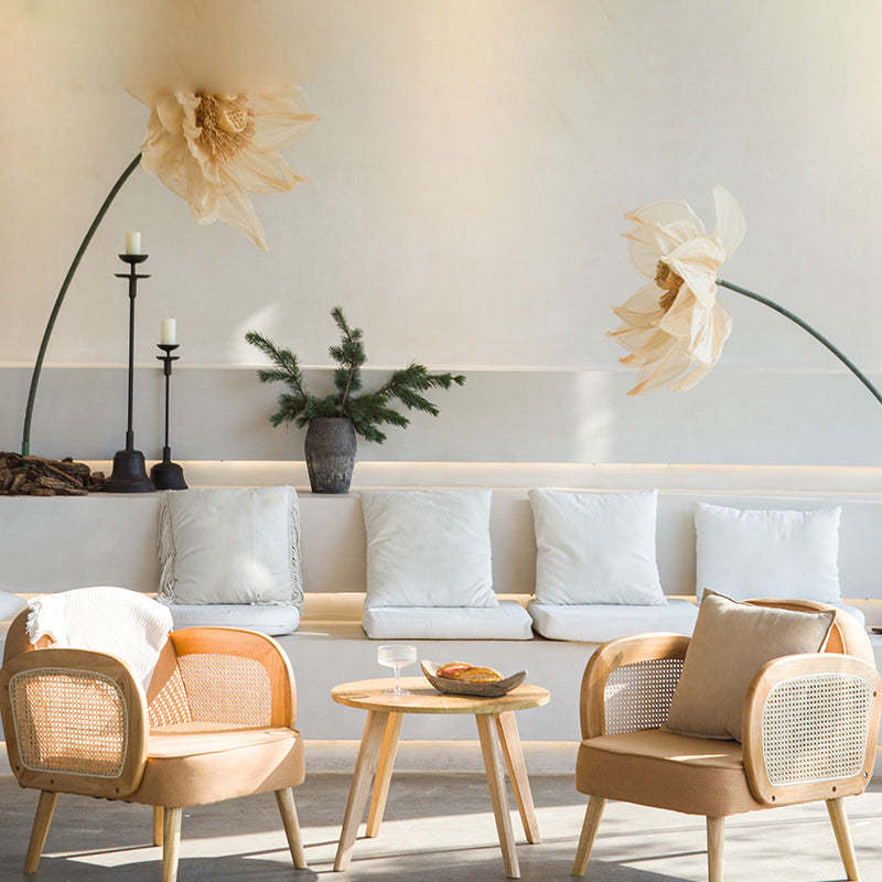 Minimalist Tech Fabric Half-Round Accent Chair