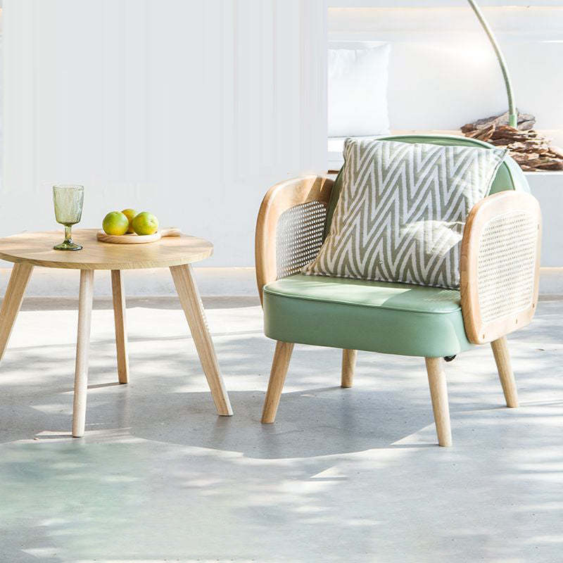 Lighom minimalist tech half-round fabric accent chairs — Green / Performance Fabric