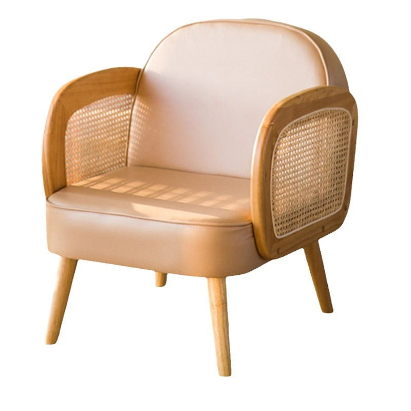 Minimalist Tech Fabric Half-Round Accent Chair