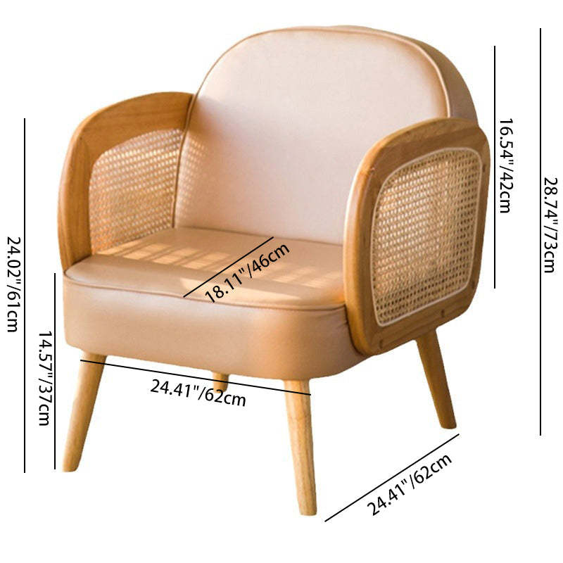 Minimalist Tech Fabric Half-Round Accent Chair — Tech Fabric & Milk White