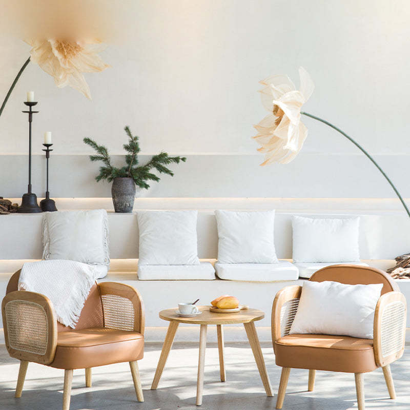 Minimalist Tech Fabric Half-Round Accent Chair