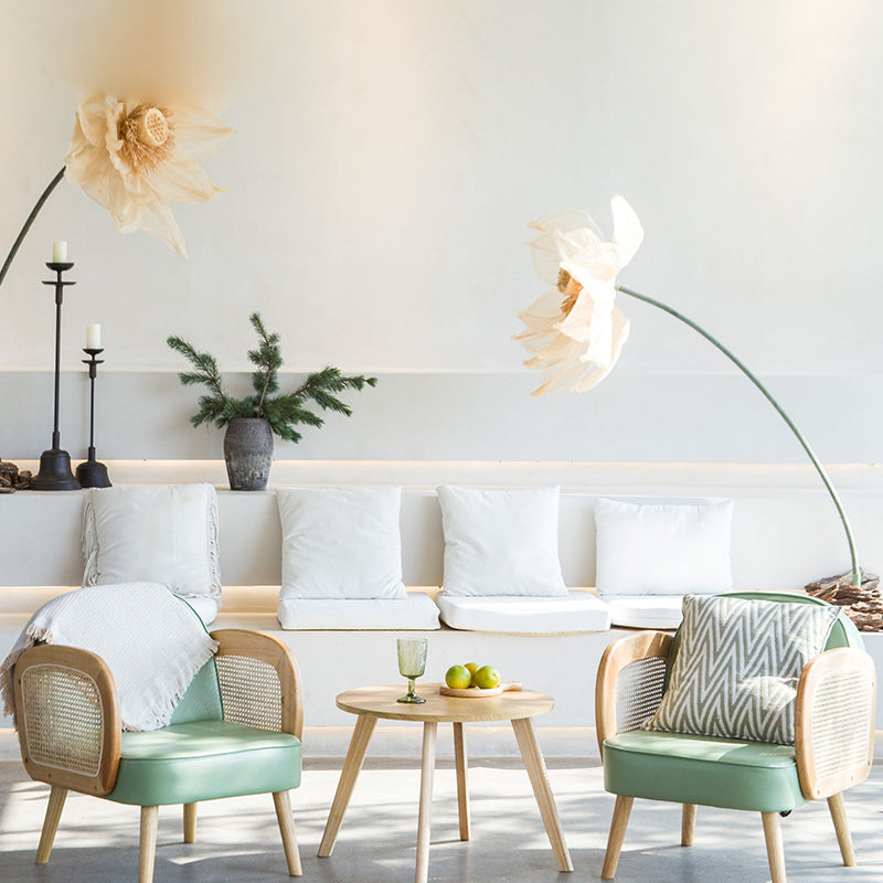 Minimalist Tech Fabric Half-Round Accent Chair