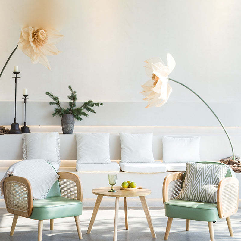 Minimalist Tech Fabric Half-Round Accent Chair