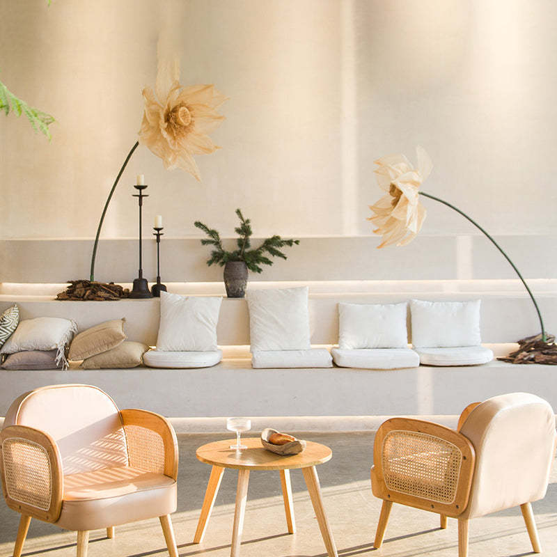 Gray minimalist tech half-round accent chairs