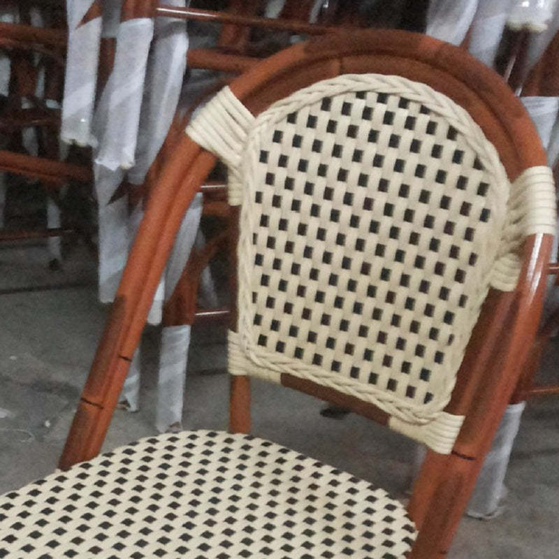 Chinese Woven Rattan Aluminum Dining Chair