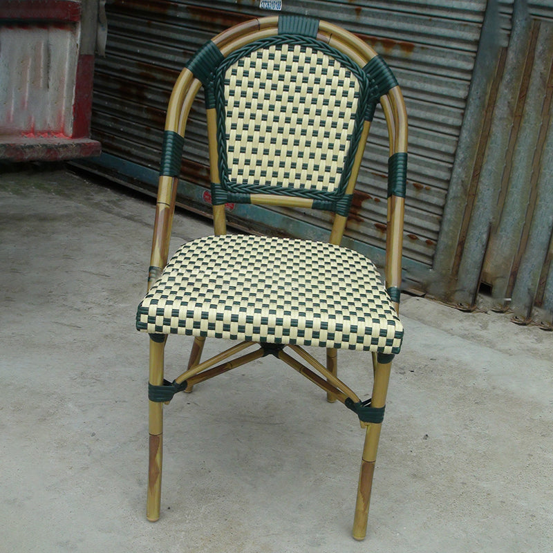 Chinese Woven Rattan Aluminum Dining Chair
