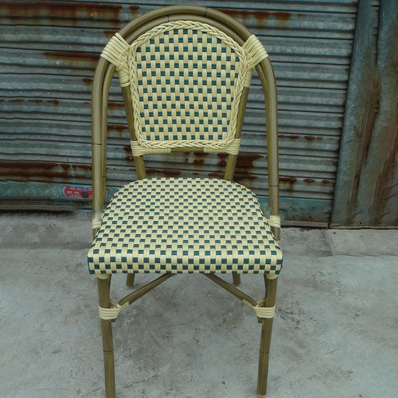 Chinese Woven Rattan Aluminum Dining Chair