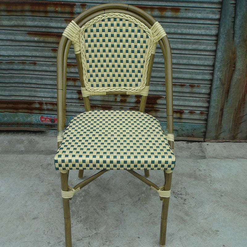 Chinese Woven Rattan Aluminum Dining Chair