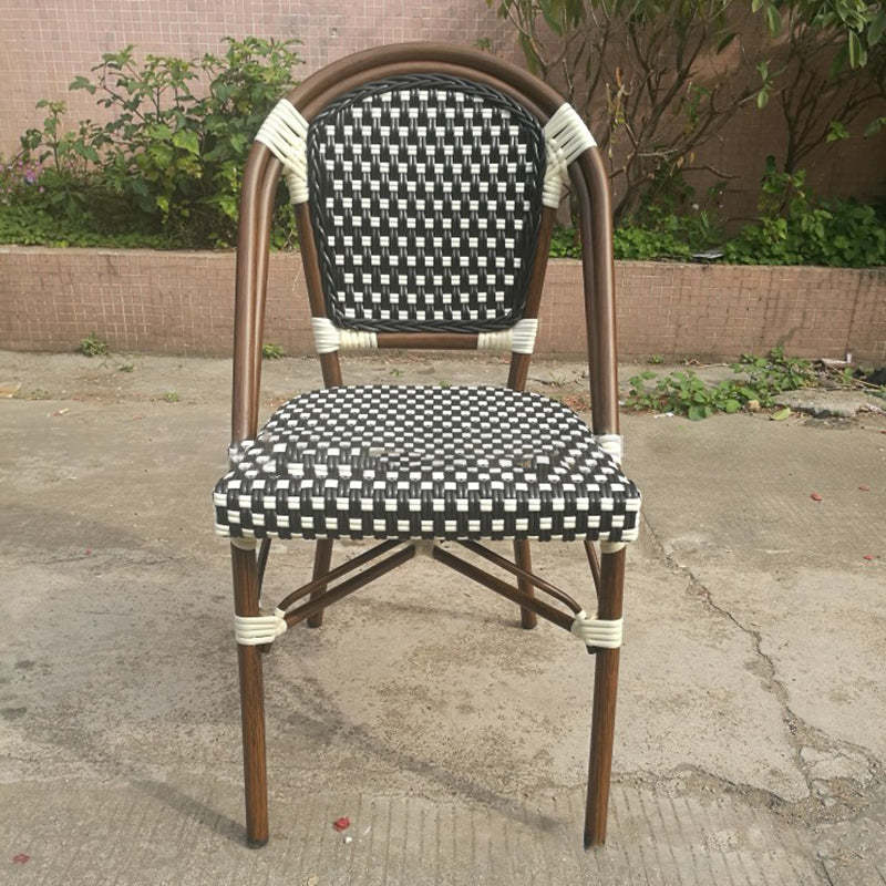 Chinese Woven Rattan Aluminum Dining Chair