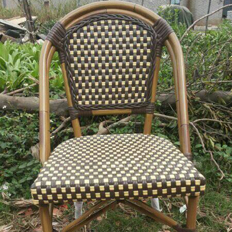Chinese Woven Rattan Aluminum Dining Chair