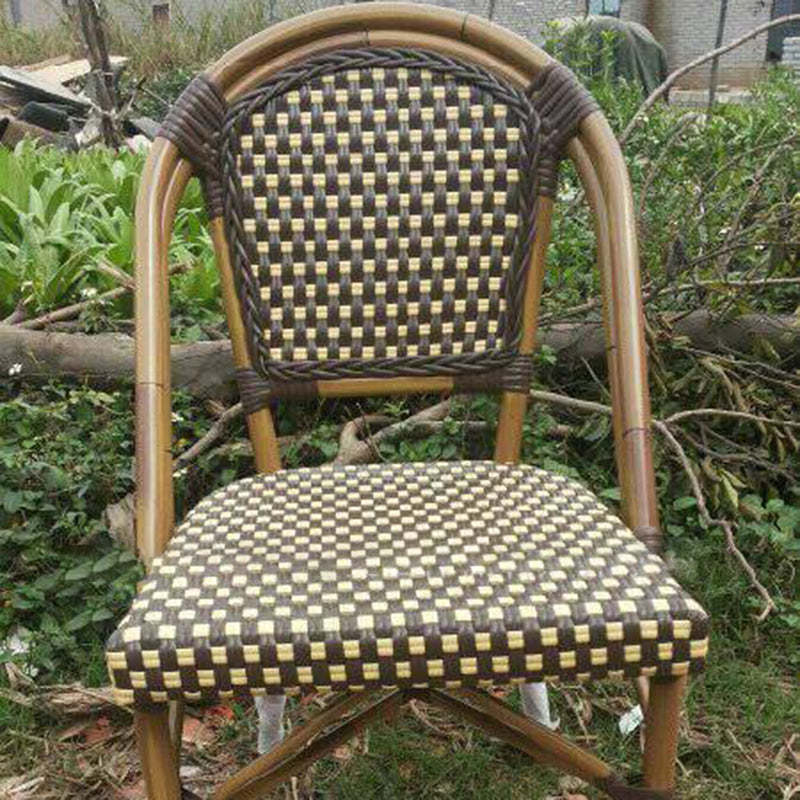Chinese Woven Rattan Aluminum Dining Chair