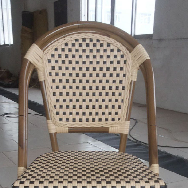 Chinese Woven Rattan Aluminum Dining Chair