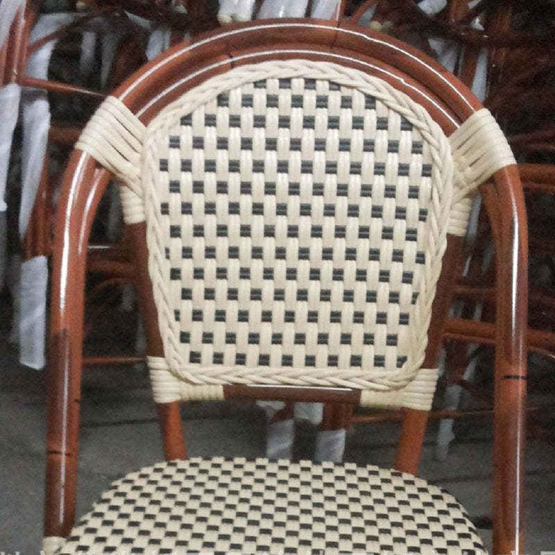 Chinese Woven Rattan Aluminum Dining Chair