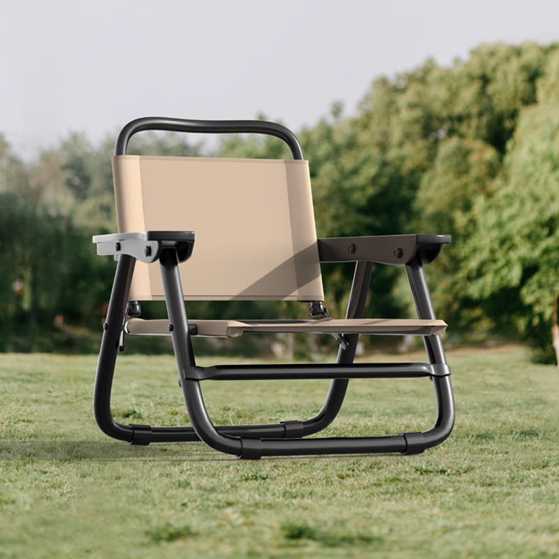 Minimalist Oxford Fabric Steel Tube Chair — Black