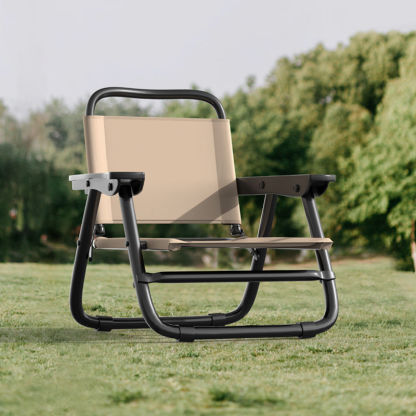 Minimalist Oxford Fabric Steel Tube Chair — Black