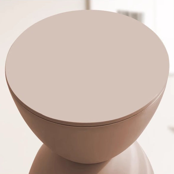 Minimalist Hourglass Round Plastic Chair — Light Green