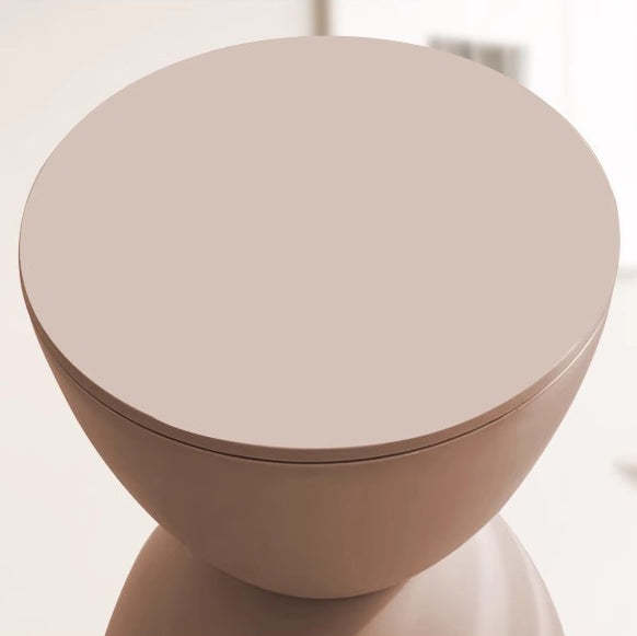 Minimalist Hourglass Round Plastic Chair — Light Green