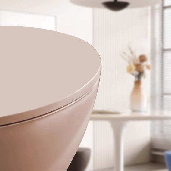 Minimalist Hourglass Round Plastic Chair — Khaki