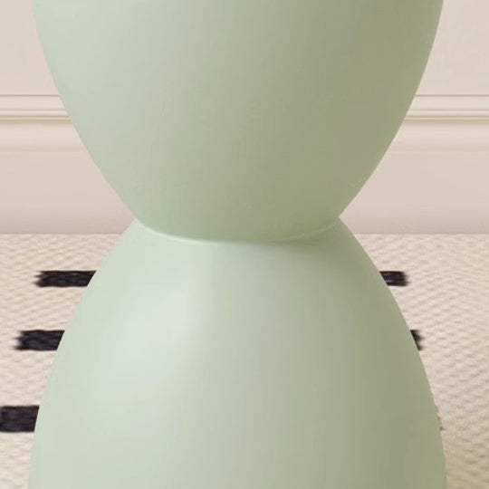 Minimalist Hourglass Round Plastic Chair — Yellow