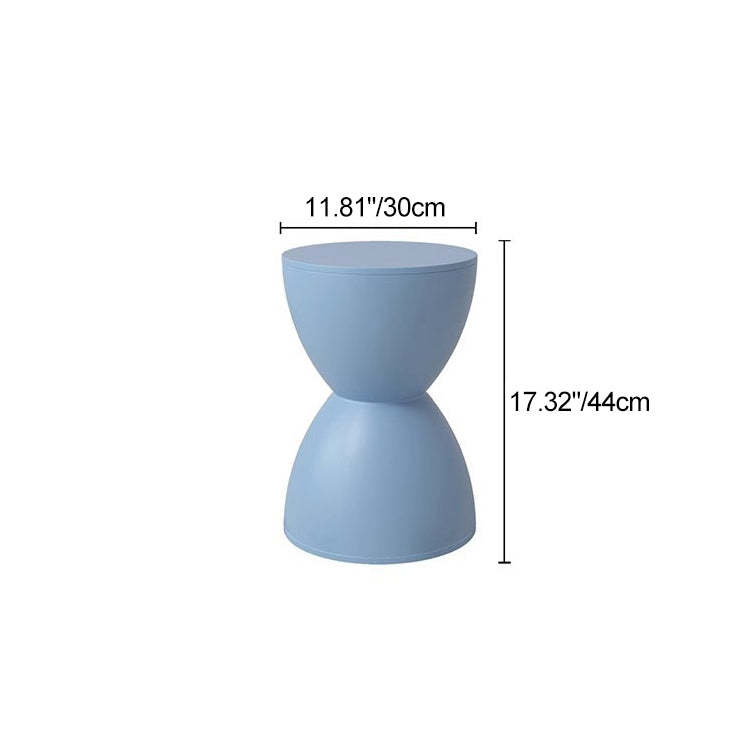 Minimalist Hourglass Round Plastic Chair — Pink