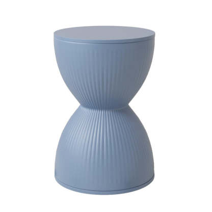 Modern Hourglass Stripe Plastic Chair — Gray