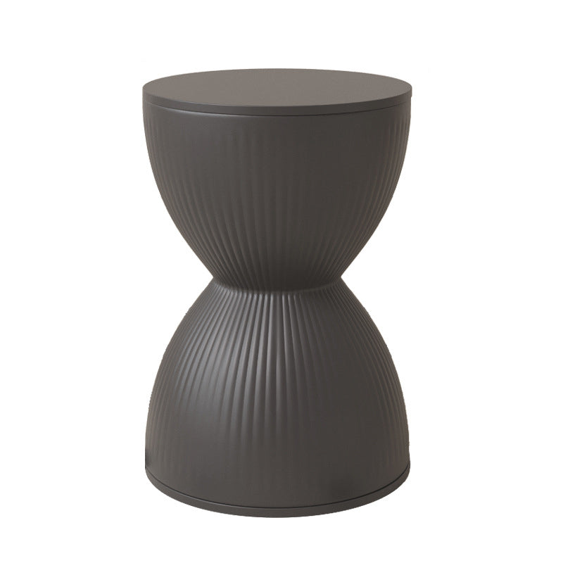 Modern Hourglass Stripe Plastic Chair — Green