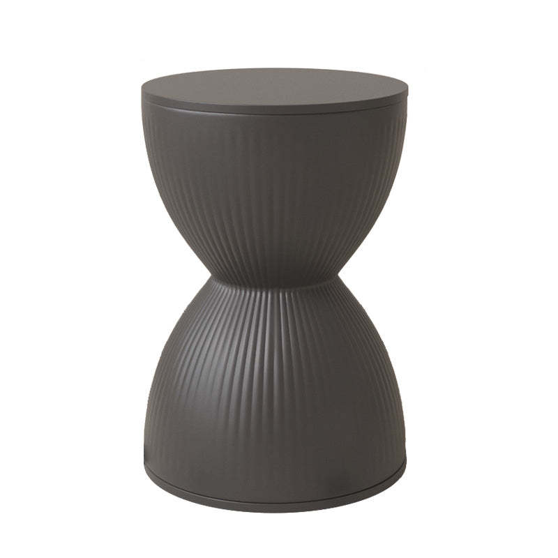 Modern Hourglass Stripe Plastic Chair — Green