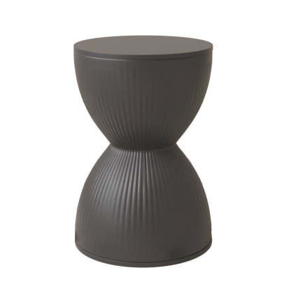 Modern Hourglass Stripe Plastic Chair — Green