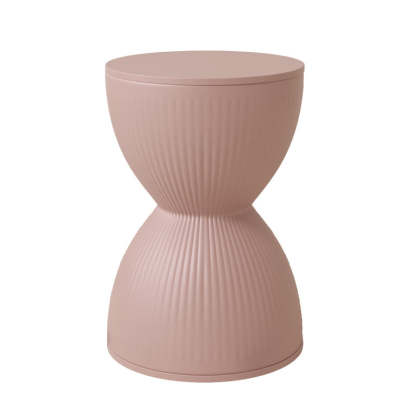 Modern Hourglass Stripe Plastic Chair — Light Blue