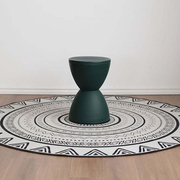 Gray nordic cone hourglass accent chairs