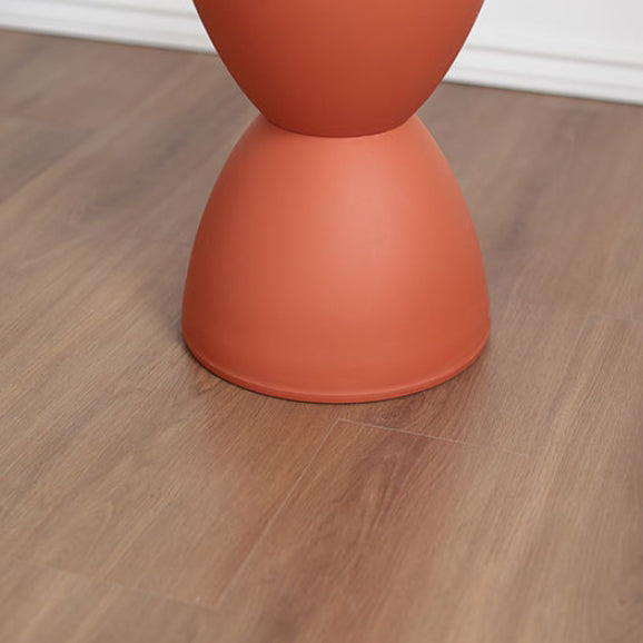 Scandinavian Cone Hourglass Plastic Chair — Red