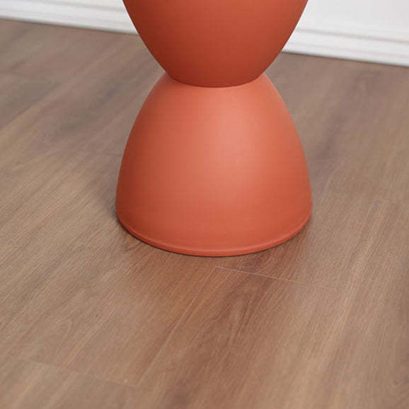 Scandinavian Cone Hourglass Plastic Chair — Red