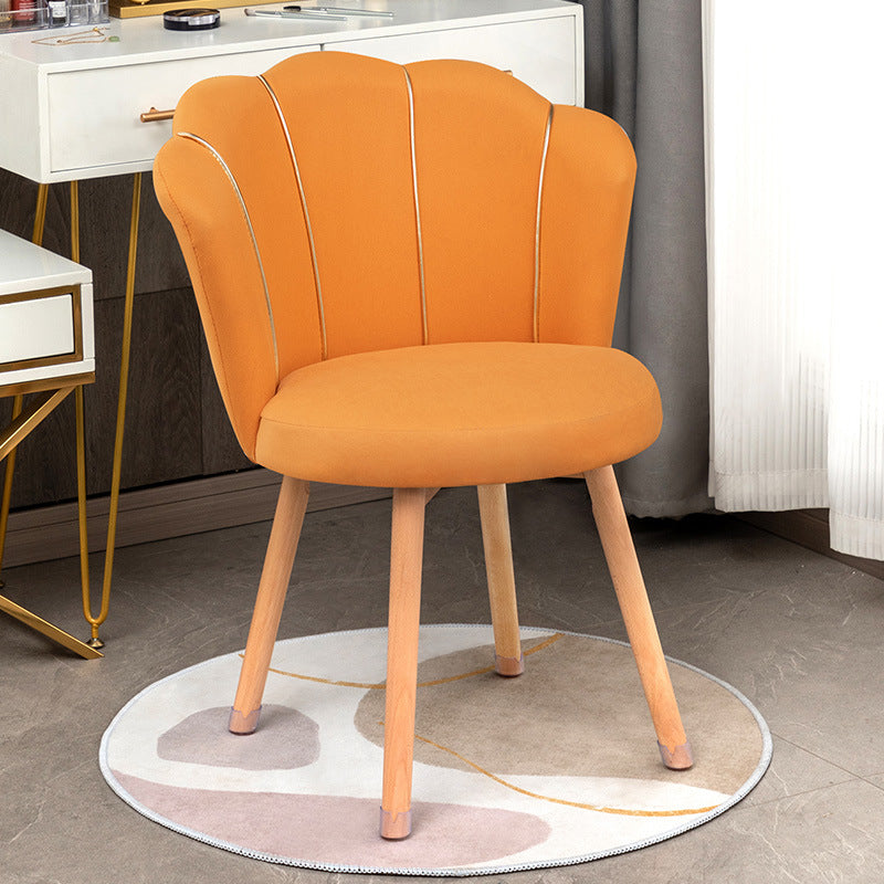 Art Deco Petals Tech Fabric Vanity Chair — Pink