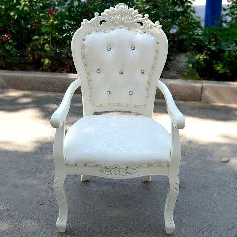 Chinese Carved Fabric Wood Dining Chair