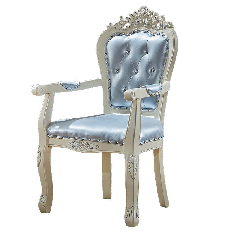 Chinese Carved Fabric Wood Dining Chair