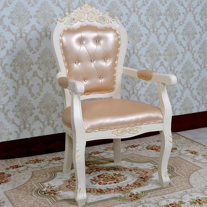 Chinese Carved Fabric Wood Dining Chair