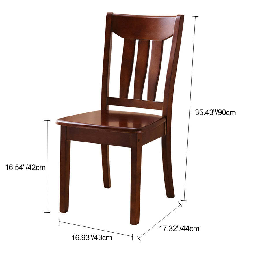 Chinese Parallel Wood Dining Chair — Begonia Color