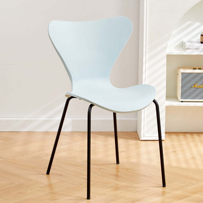 Irregular Curved Metal Dining Chair