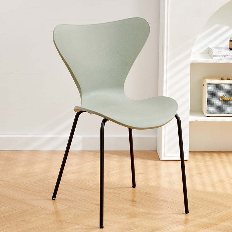 Irregular Curved Metal Dining Chair