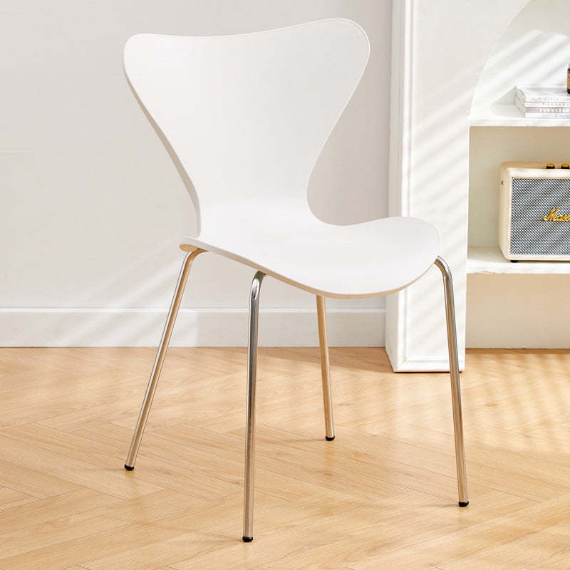Irregular Curved Metal Dining Chair