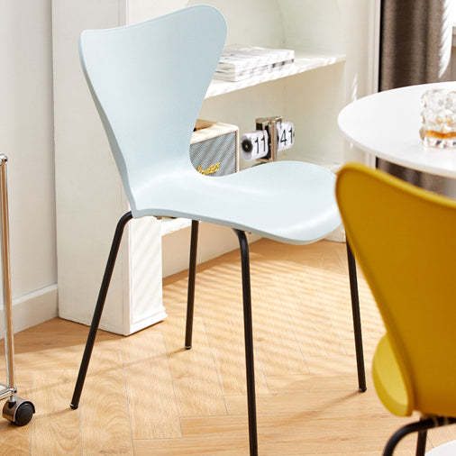 Irregular Curved Metal Dining Chair