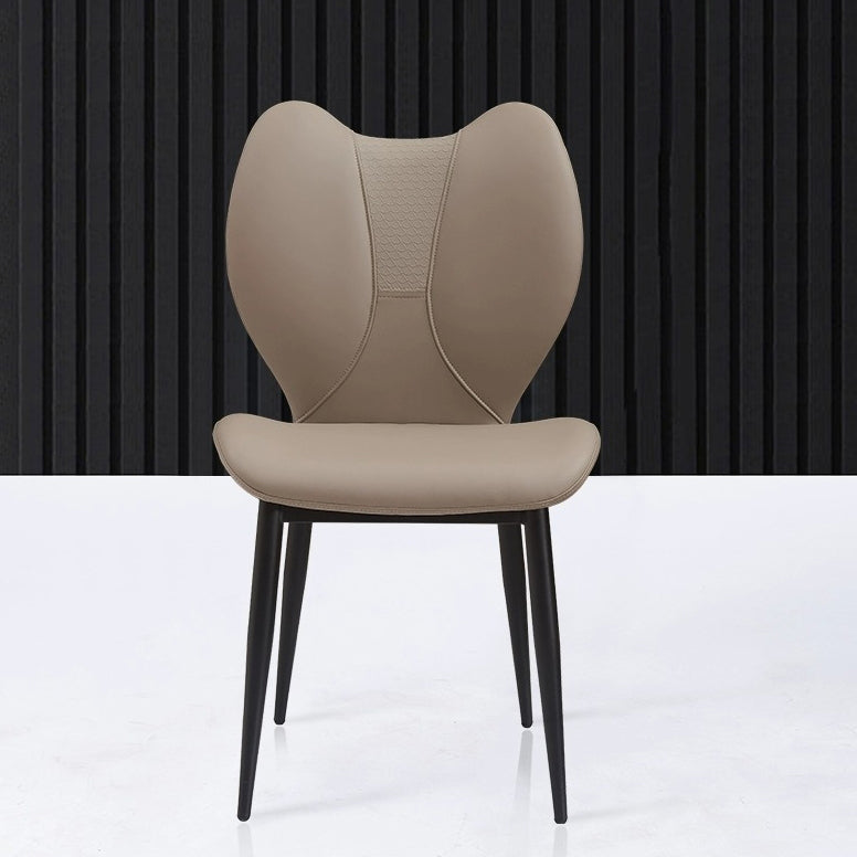 Nordic arc gray metal leather dining chairs & benches