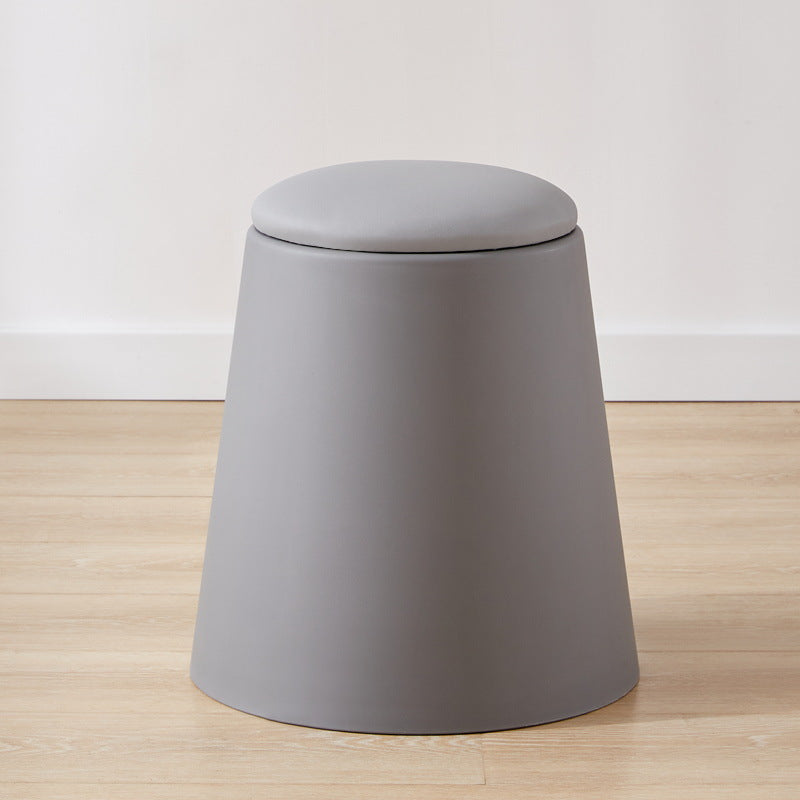 Scandinavian Stackable Leather Low Stool