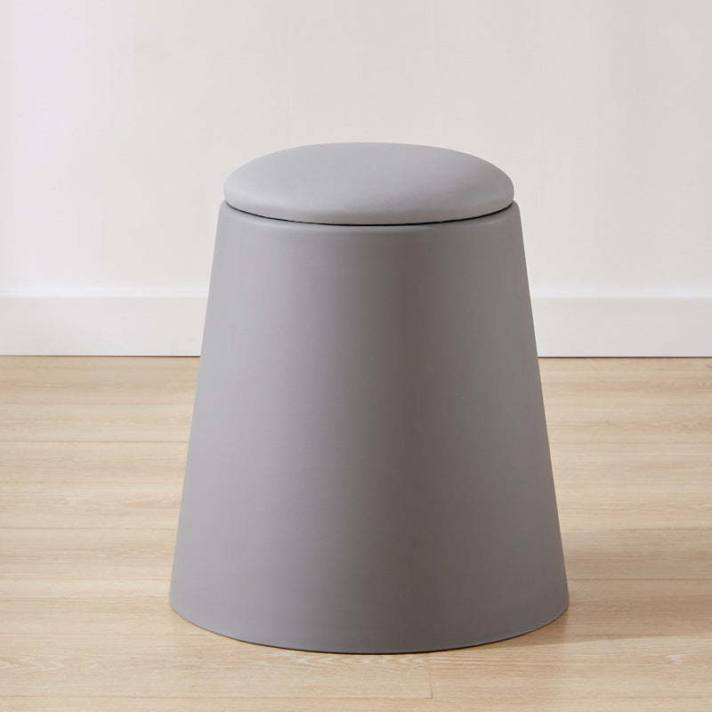 Scandinavian Stackable Leather Low Stool