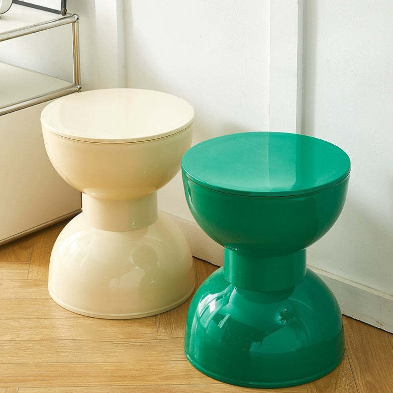 Scandinavian Half Round Barbell Low Stool